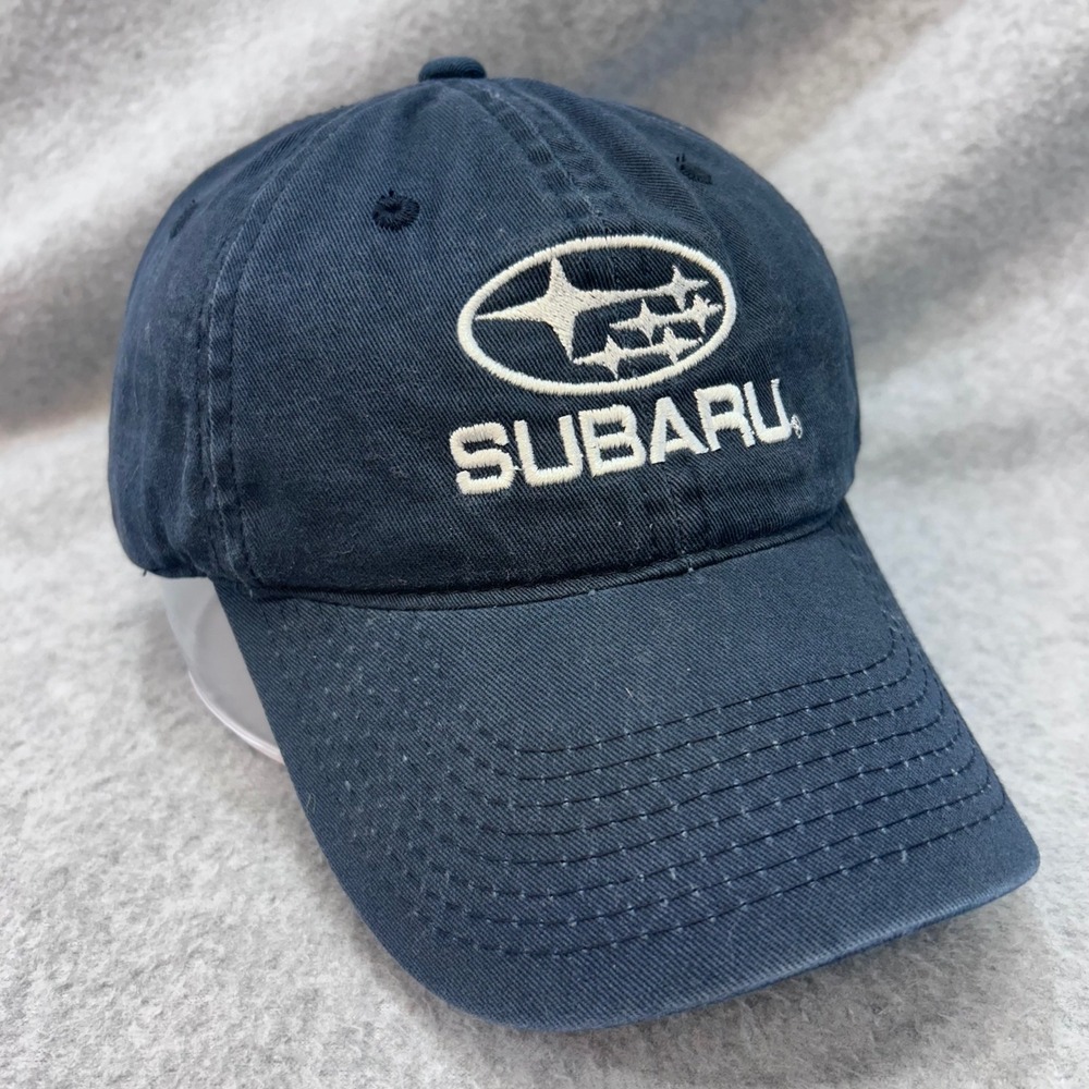 Subaru Logo Unisex Navy Blue Eco3 Hat Adventure Subaru Adjustable OSFM